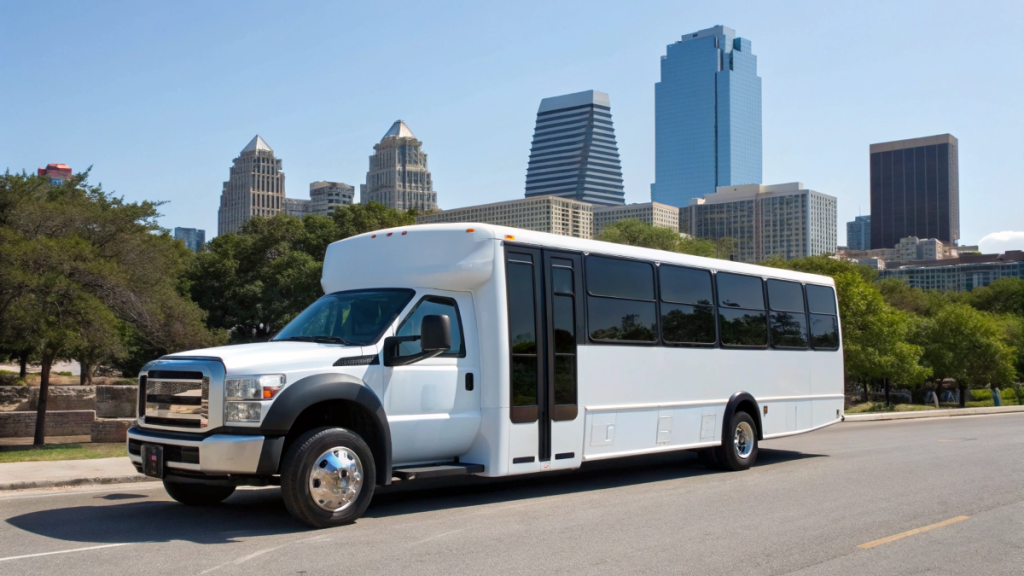 White Ford-F550 Shuttle Bus in Austin TX